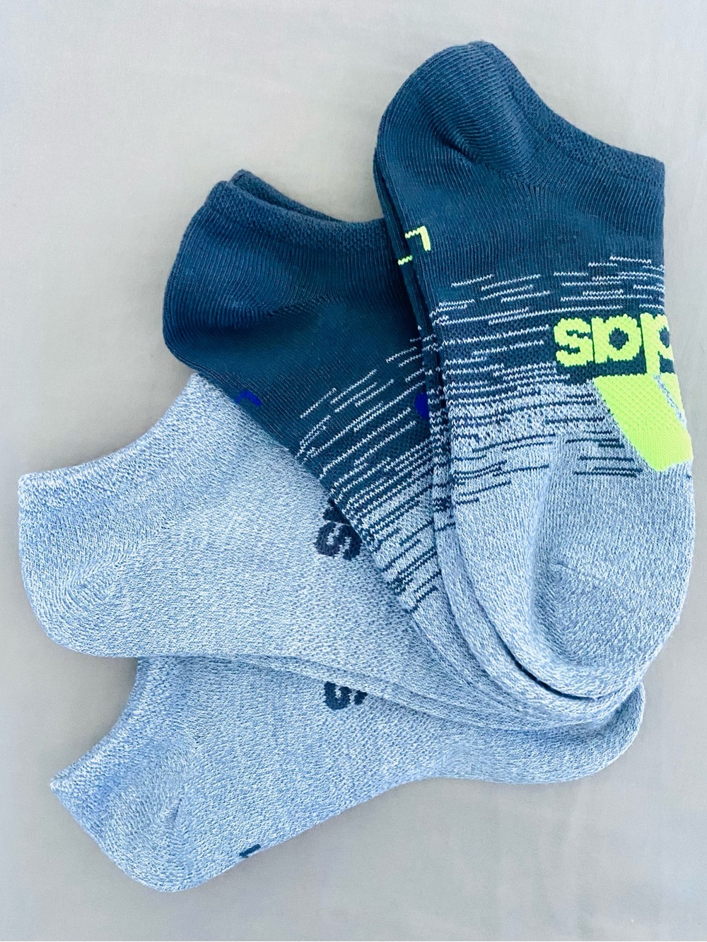 New👍🏽Adidas Bundle (4) Boys Low Ankle Moisture Wicking Socks SZ L (youth)